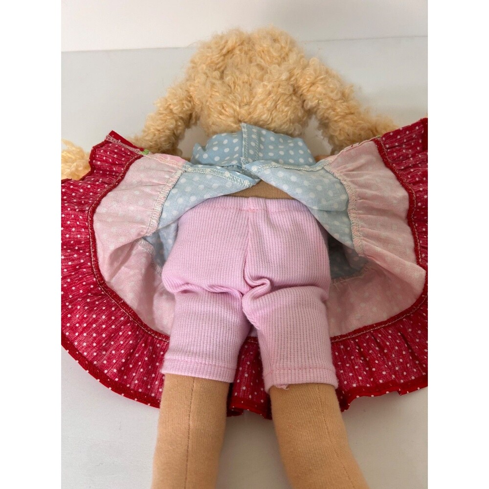 Kathe Kruse Germany Waldorf Doll Tolipar Sheep Stuffing Mohair Blonde Hair 15in - Picture 9 of 11